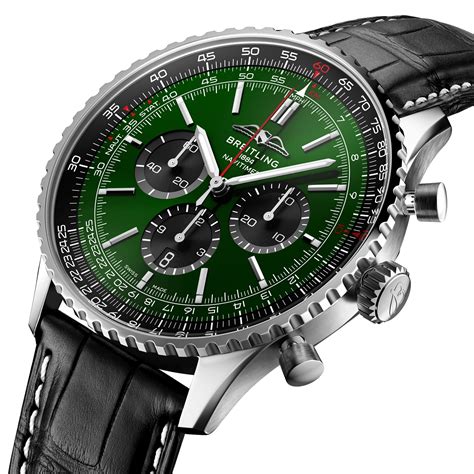 breitling men's navitimer1 b01 chronograph 46 with black crocodile strap|breitling navitimer b01 chrono 46.